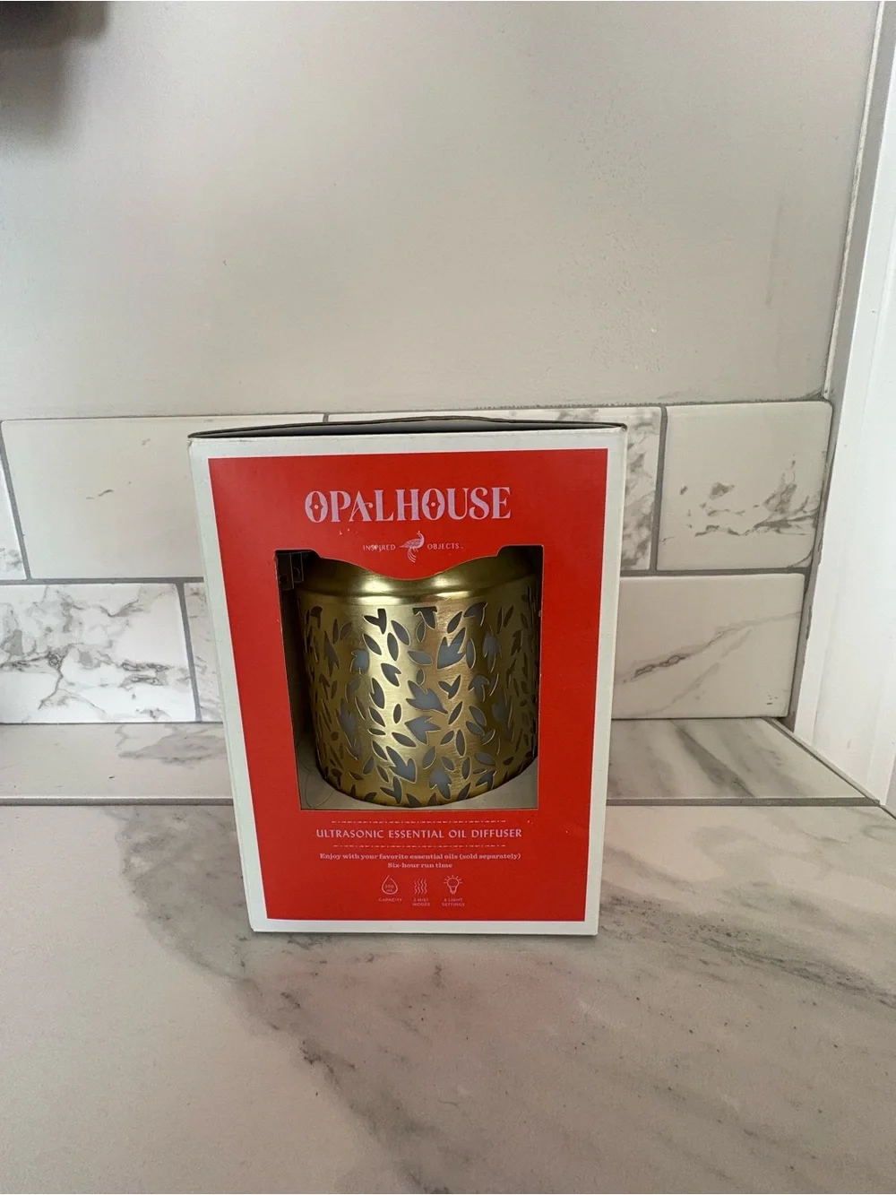 Opalhouse Gold Leaf Ultrasonic Essential Oil Diffuser